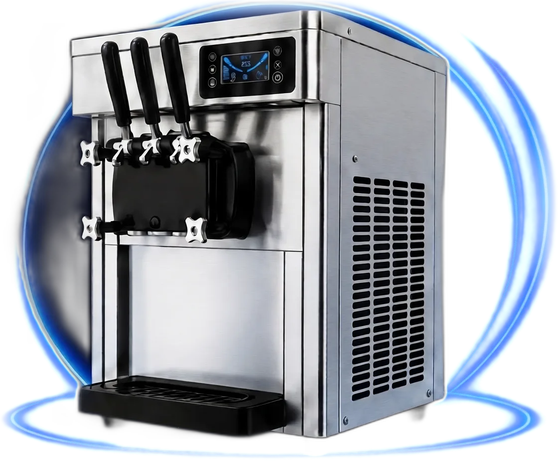 Máquina de sorvete expresso Logro Soft em aço inox